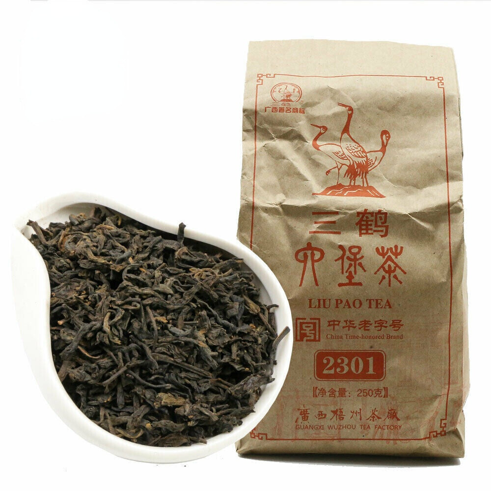 Three Cranes Sanhe Loose Liubao Dark Tea 2301 Aged Tea Health Tea 250g