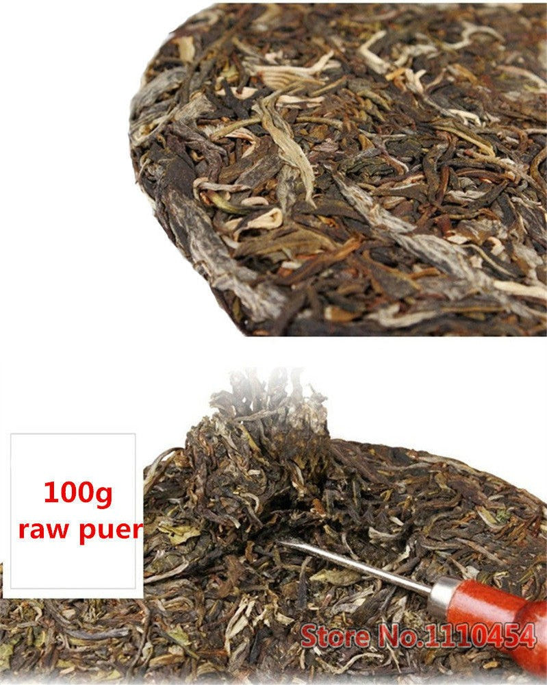 100g Raw Puer Tea Cake Pu'er Tea Health Care Yunnan China Good Sheng Pu-erh Tea