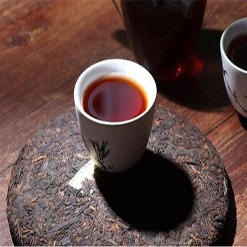 357g Yunnan Tea Puerh Tea Ripe Tea Tea Cake Banzhang Golden Bud Ripe Puer Tea