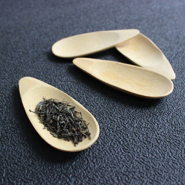 Wooden Handmade Mini Bamboo Tea Scoops Kung Fu Tea Spoon Black Green Tea Shovel
