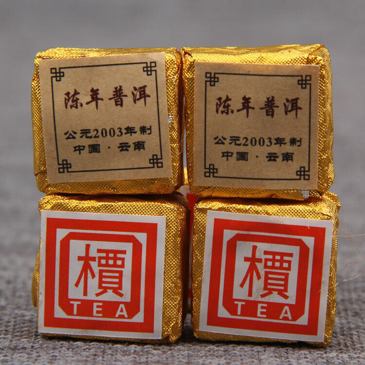 2003 YunNan Chen Xiang Cooked Pu'er Tea Ripe Puerh Mini Tuo Tea Puer Brick Tea-