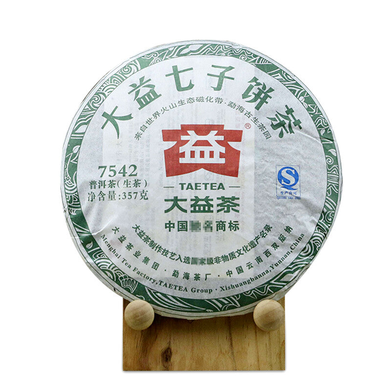 2012 TAETEA 7542 Sheng Puer Tea Random Batch Menghai Dayi Raw Pu'er Tea 357g