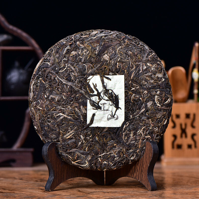 357g Yunnan Big Tree Pu'er Cha Tea Cake Natural Green Tea 2017 Spring Pu-Erh Tea