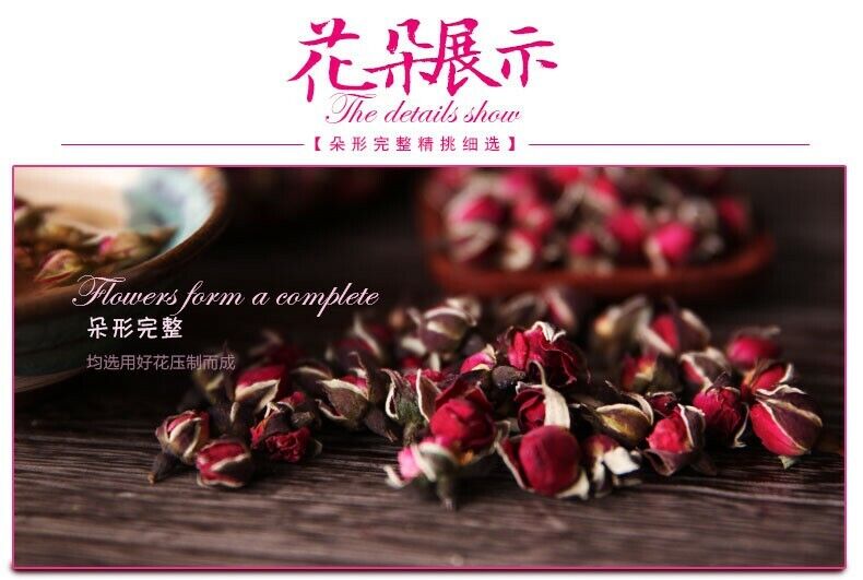 200g Organic Dried Rose Tea Healthy Drink Chinese Herbal Tea Top Flower Tea Cake