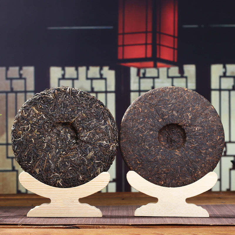 2Pcs Yunnan Pu-erh Tea Cake Mansong Ripe and Raw Puerh Tea Chinese Old Pu'er Tea
