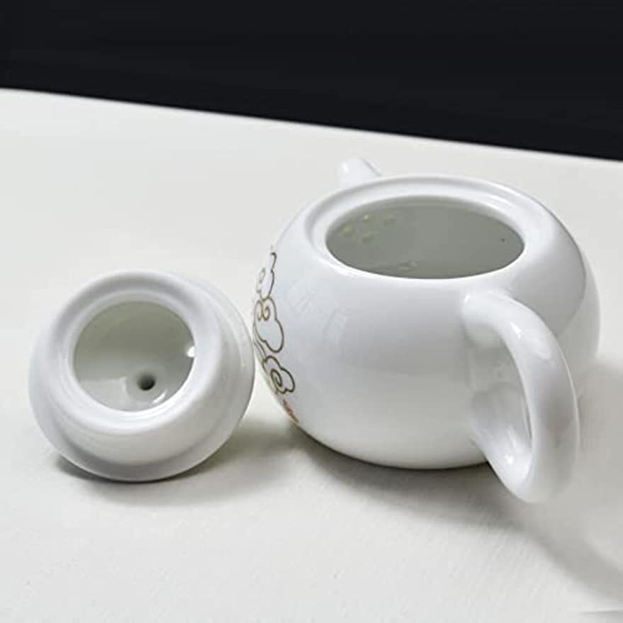 Porcelain Teapot, 6oz Tea Pot White Chinese Gongfu Tea Set