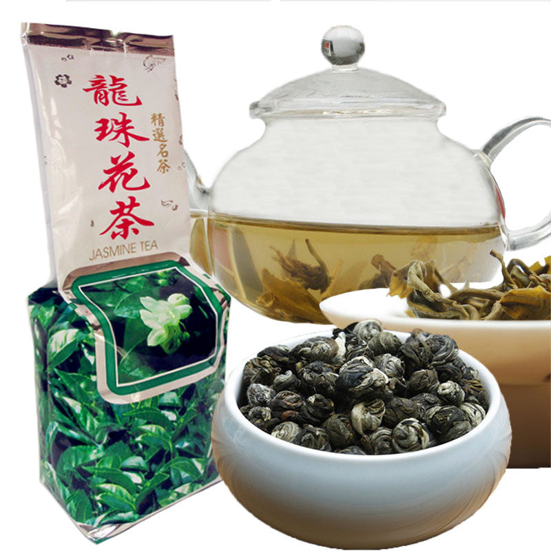 250g Jasmine Dragon Pearls Flower Tea Chinese Gunpowder Tea Organic Herbal Tea