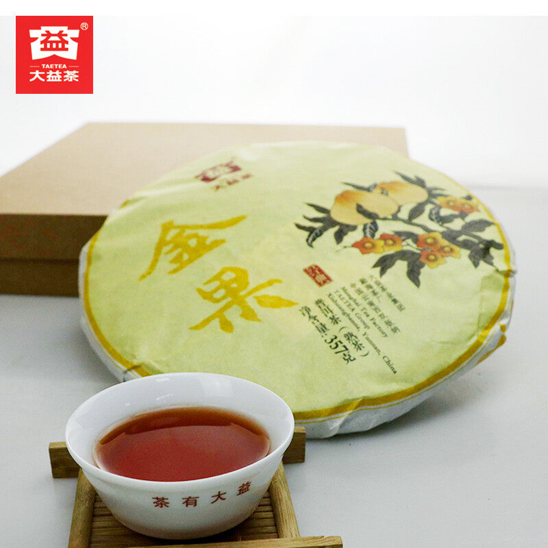 Golden Fruit * Menghai Tea Factory TAETEA Puerh Shu Dayi Ripe Puer Tea 357g