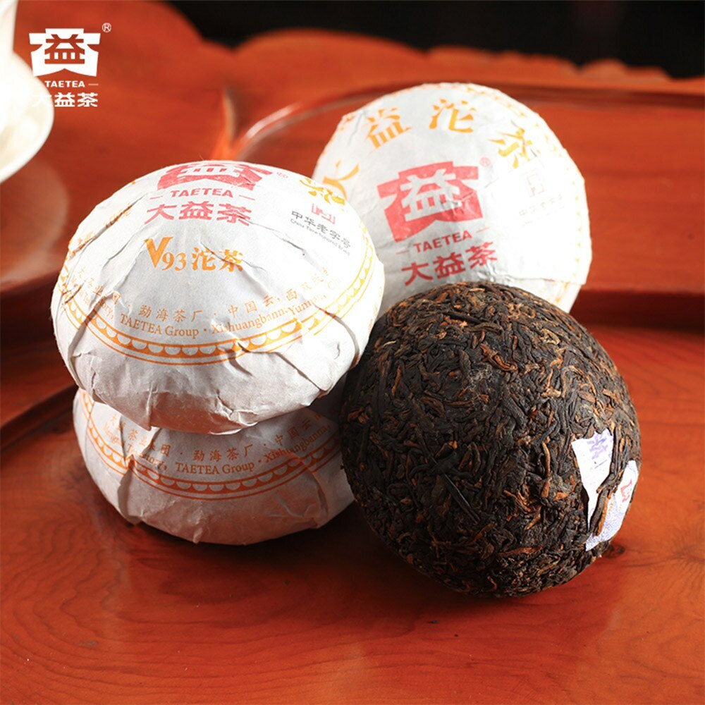 TAETEA Chinese Yunnan Ripe Pu'er Tuo Tea V93 Shu Pu'er Tuocha Specialty Tea 100g