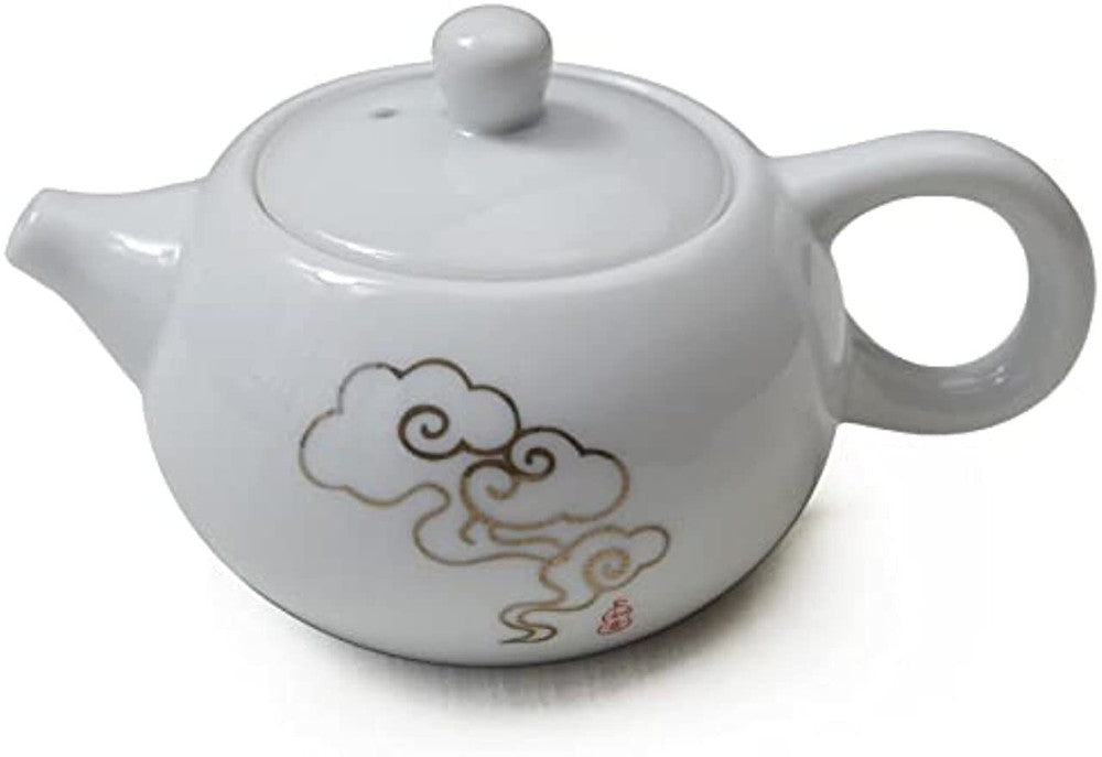 Porcelain Teapot, 6oz Tea Pot White Chinese Gongfu Tea Set