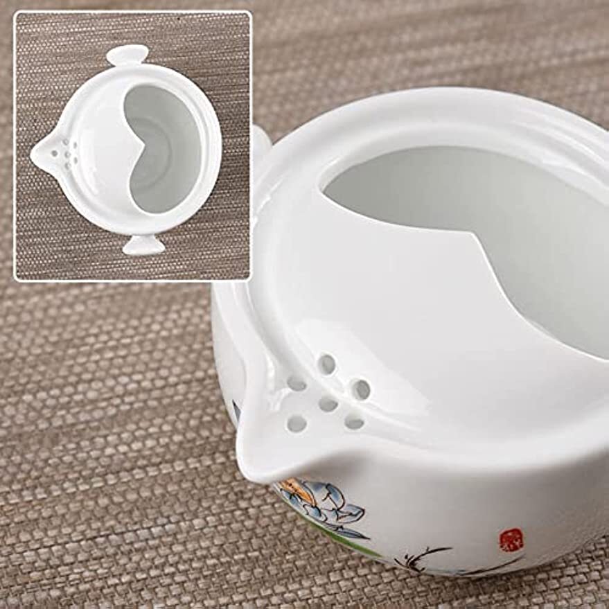 Convenient Teapot Tea Cup Porcelain Teacup Glazed Travel Tea Set Kuaike Cups