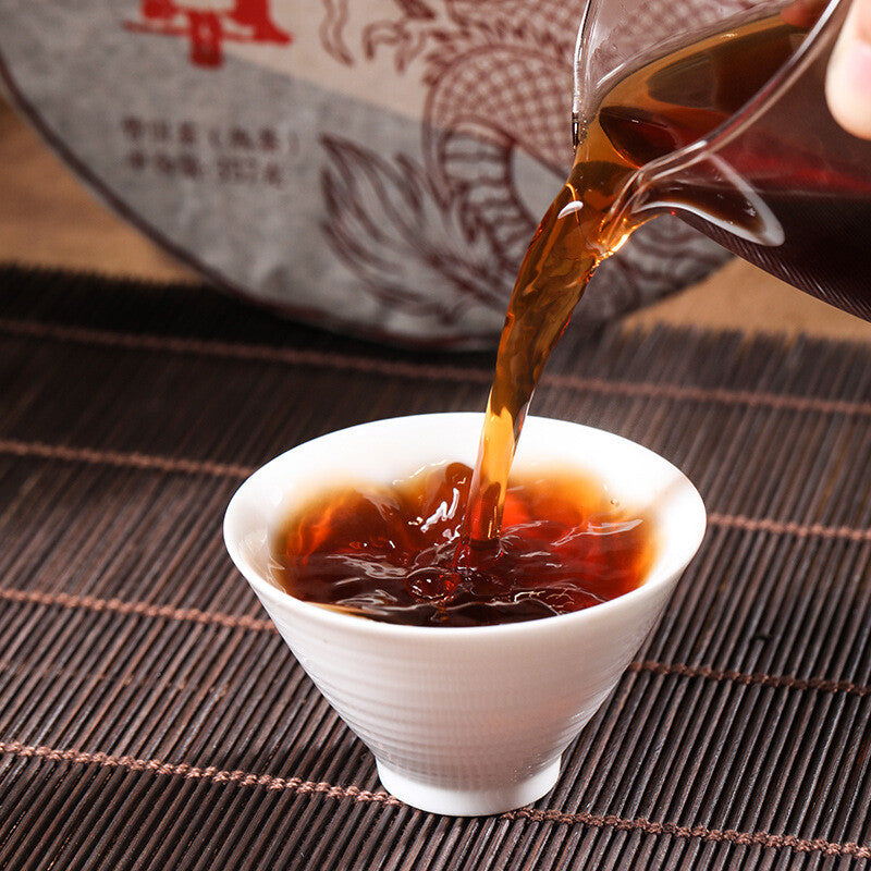 357g Ripe Puerh Tea Yunnan Menghai Lao Banzhang Pu'er Tea Pu'er Tea Cake