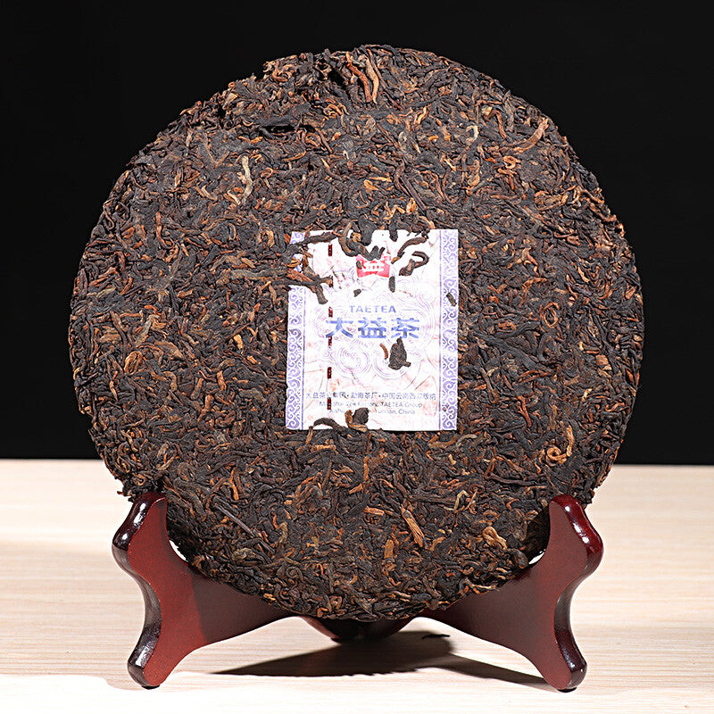 8562 TAETEA Mifer Pu-erh Pressed Tea 1701 MengHai Dayi Mature Puer Tea Cake 357g-