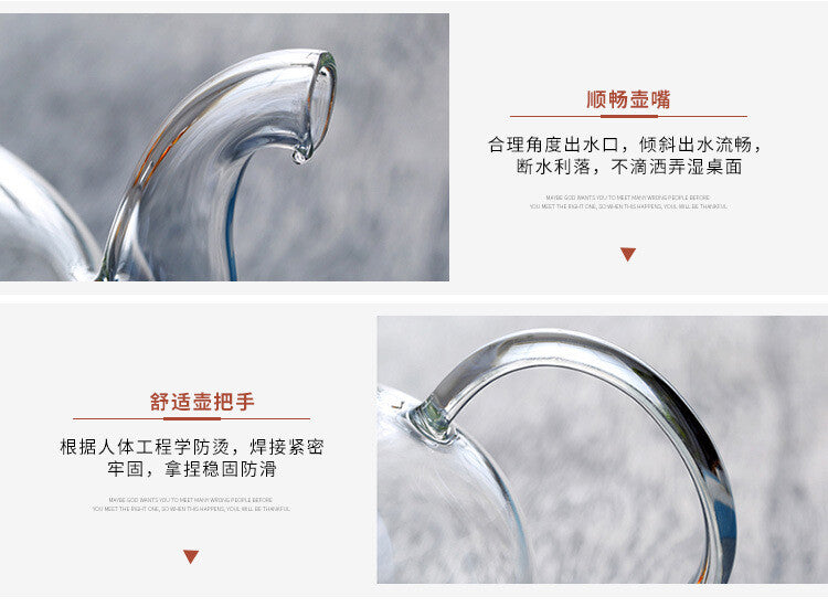 Heat Resistant Glass Teapot Flower Tea Pot with Infuser Tea Leaf Herbal Coffee