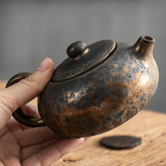 Bronze Ceramic Teapots Pottery Tea Pot