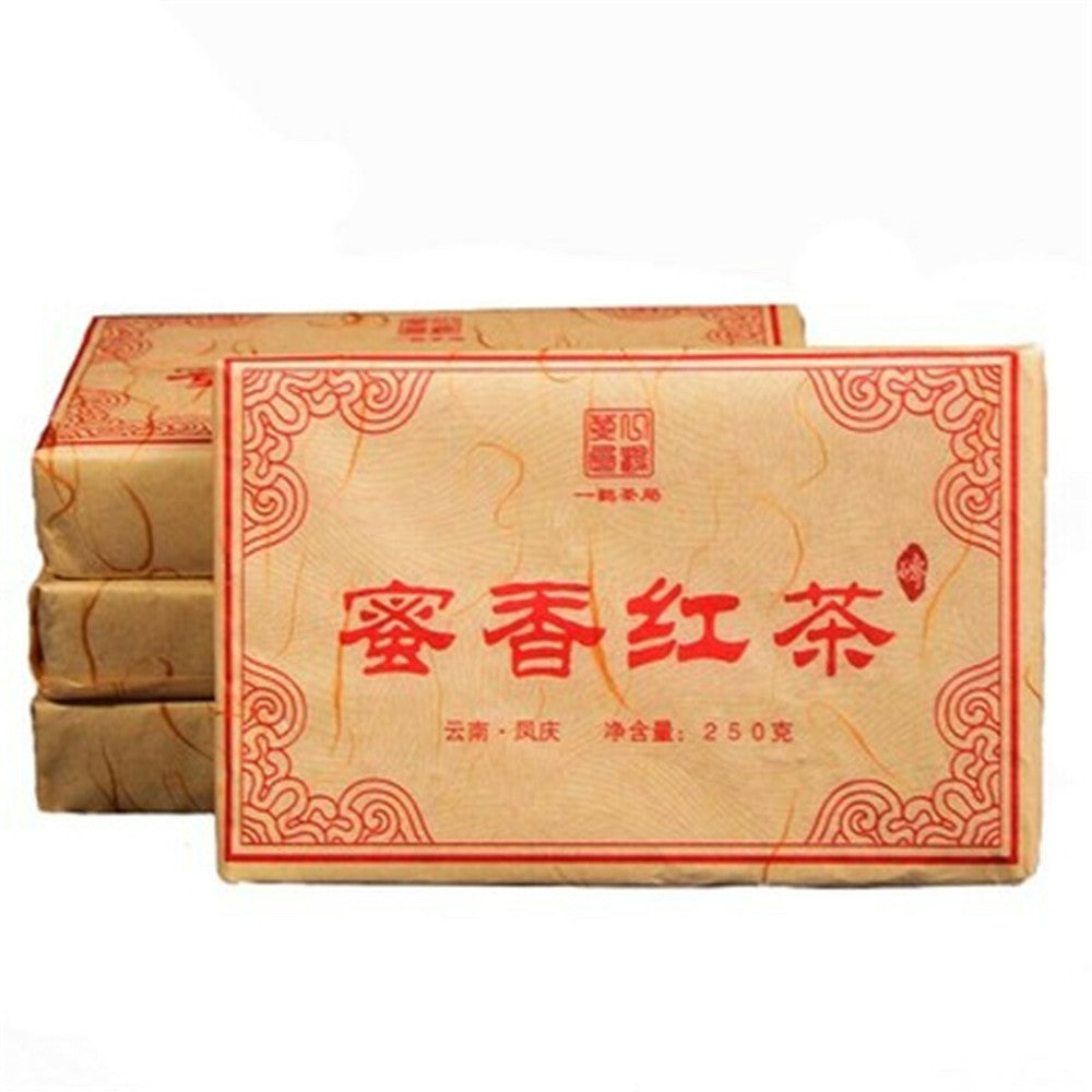 DianHong Brick Black Tea Red Tea 250g Compressed Tea Fengqing Dian Hong Yunnan