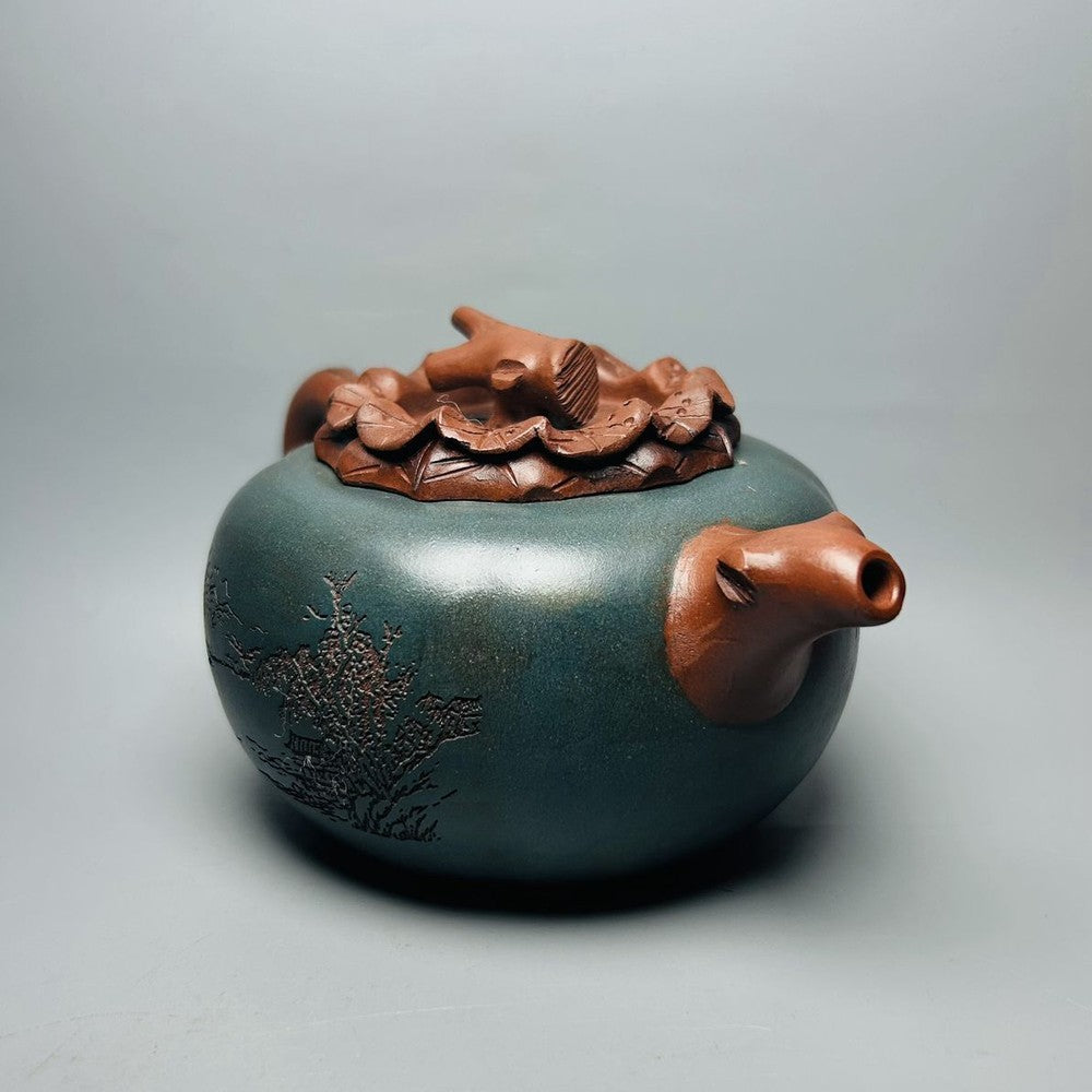 Vintage Chinese Yixing Purple Clay Teapot Zisha Ceremony Fashion Teacups Teaware