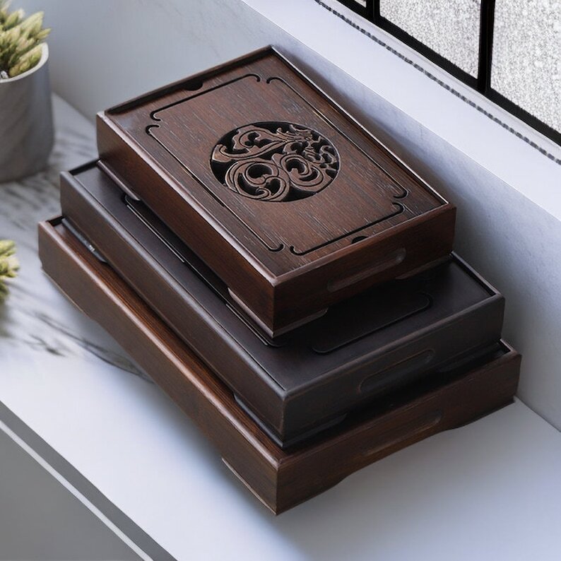 Bamboo Tea Tray with Water Storage|Gong Fu Tea Tray|Tea Accessories