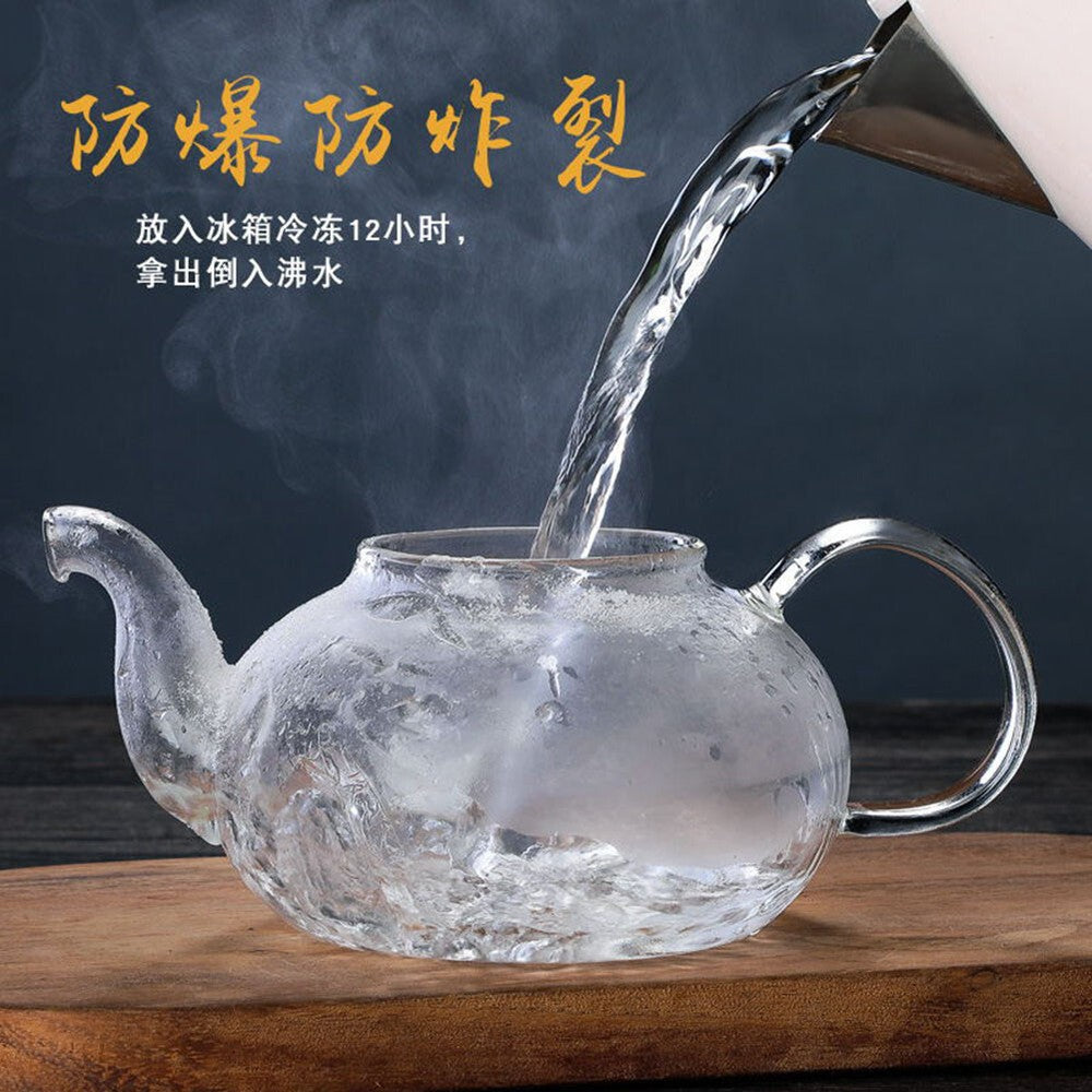 Heat Resistant Glass Teapot Flower Tea Pot with Infuser Tea Leaf Herbal Coffee