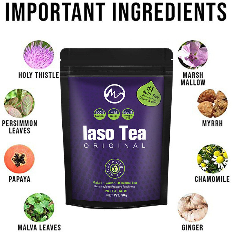 24 Hr Sale -Iaso Tea Original 28 Detox Tea Loose Weight Slimming Tea 28 Bags