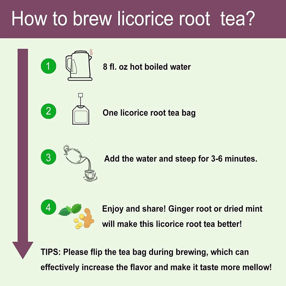 2024 TEARELAE Licorice Root Tea 2g x 50 Count Pure Natural Herbal Tea Bag