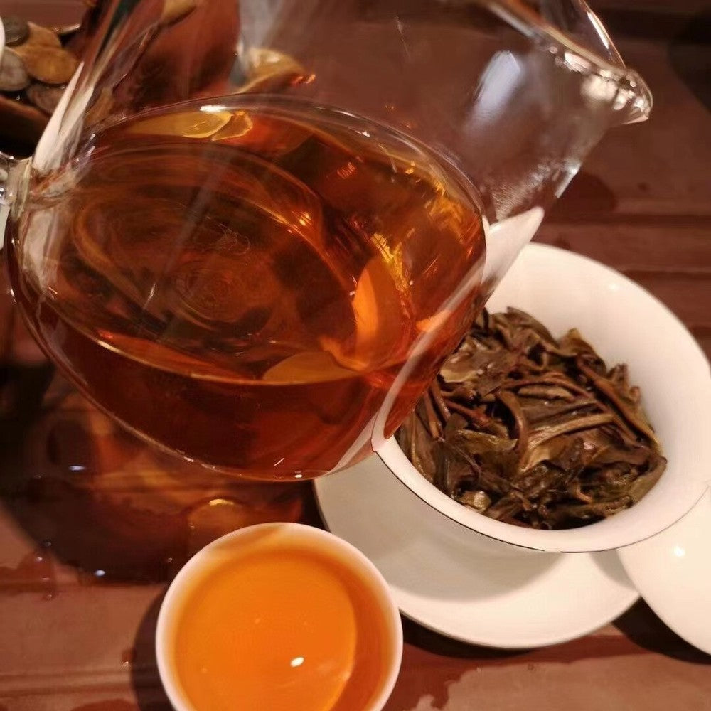 357g Yunnan Aged Pu'er Raw Tea Cake 2003 Yiwu Pu-erh Cake Tea Old Puerh Raw Tea