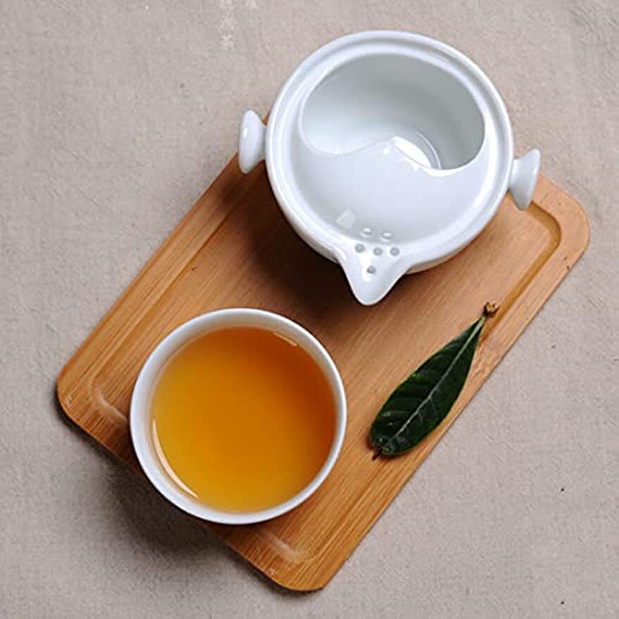 Convenient Teapot Tea Cup Porcelain Teacup Glazed Travel Tea Set Kuaike Cups