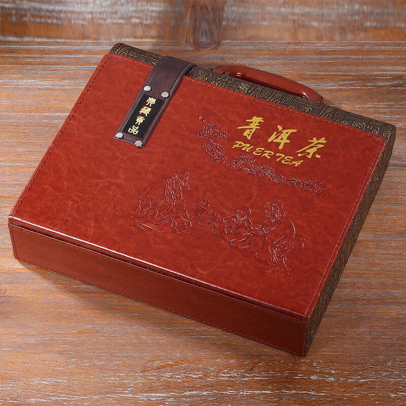 Yunnan Pu'er Tea Gift Box Aged Palace Tea 357g Menghai Qizi Cake Tea Gift Tea