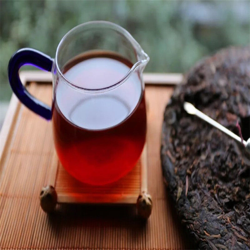 357g Yunnan Long Ma Tong Qing Yiwu Mt. Old Tea Puerh Tea Cake Ripe Puer Tea