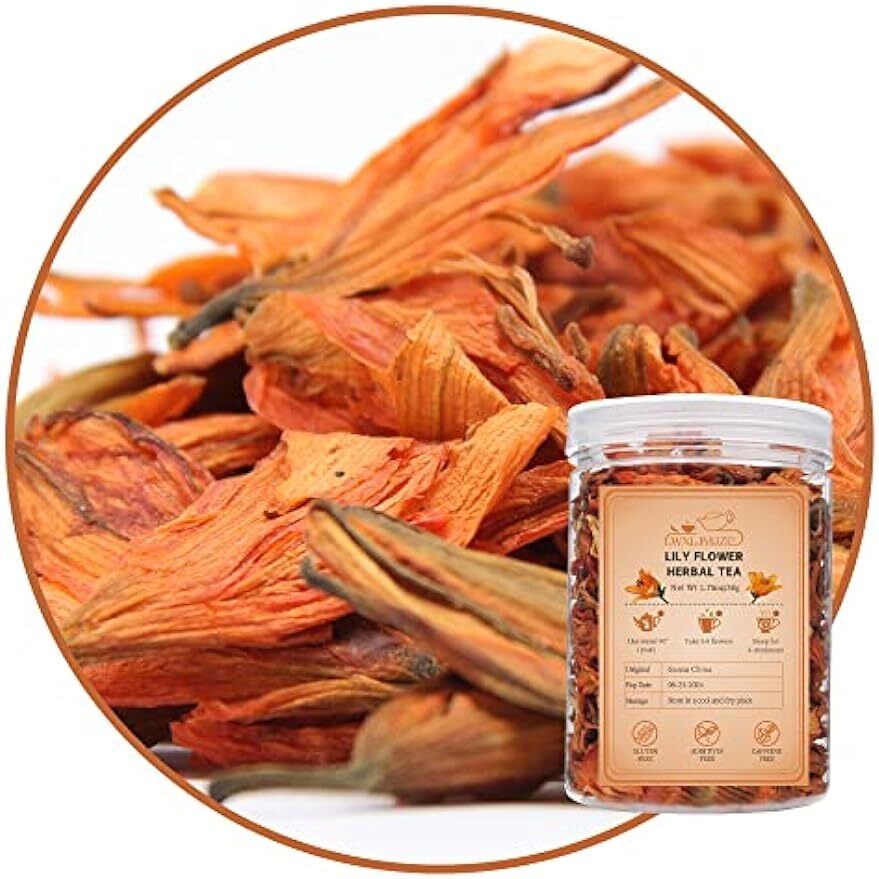 Natural Lily Flower Tea Dried Lily Herbal Tea Blooming Flower Tea 1.75oz/50g