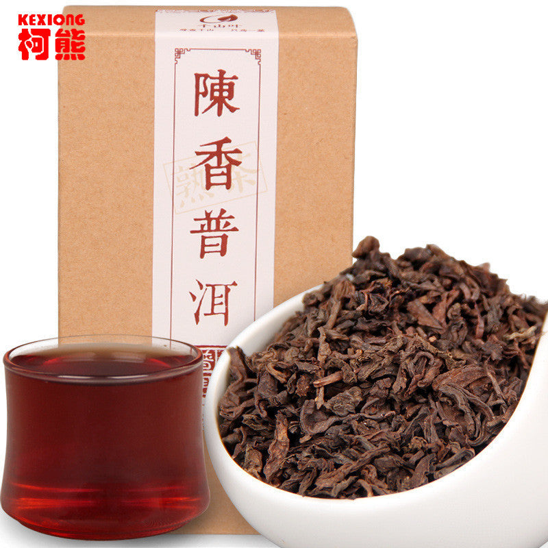 120g Organic Pu-erh Tea Black Tea Boxed Ripe Puer Tea Old Tree Puer Loose Leaf
