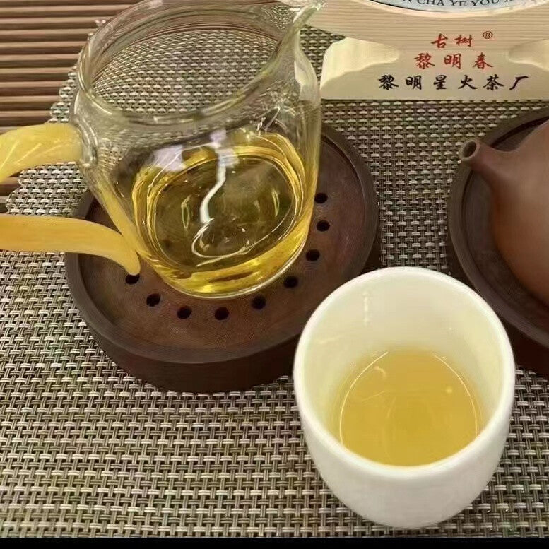 357g Yunnan Puerh Raw Tea Cake 2023 Panda Bingdao Raw Pu'er Cake Tea Pu-erh Tea
