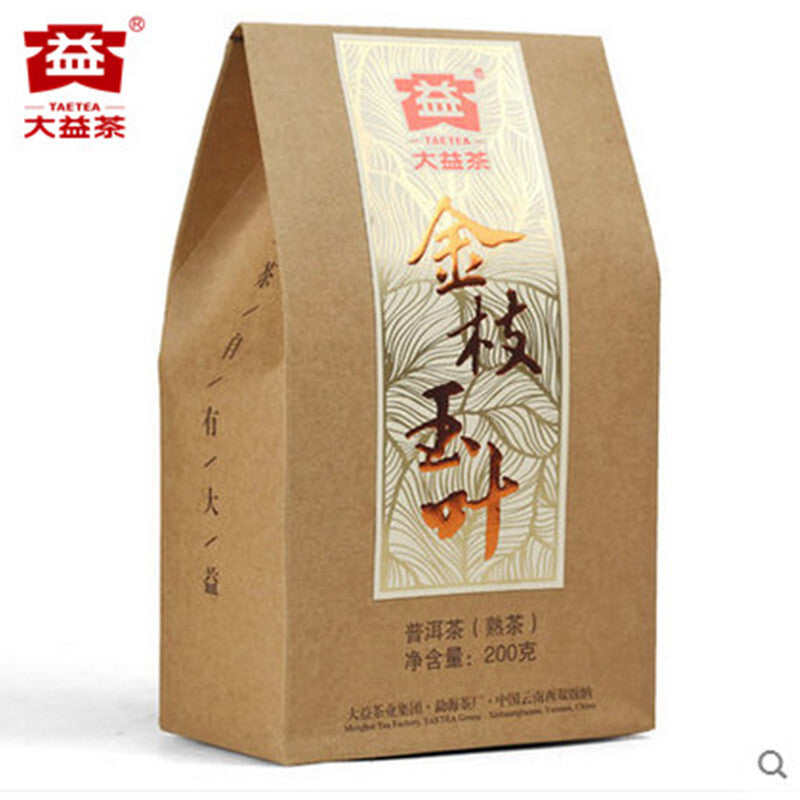 Jin Zhi Yu Ye * 2011 TAETEA Menghai Dayi Tea Loose Aged Puer Pu'er Ripe Tea 200g