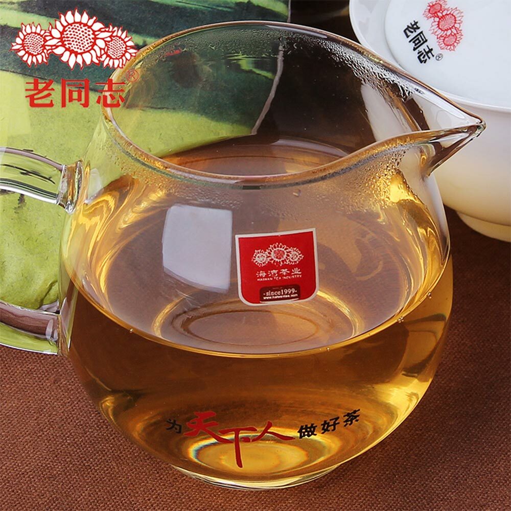 400g Haiwan Puer Tea Top Pu-erh Tea Cake Old Comrades "Spring" Chun Lu Puer Tea