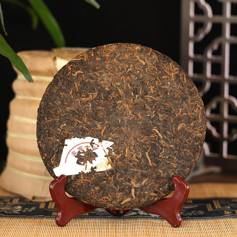 357g Yunnan Qizi Pu-erh Cooked Tea 10 Year Ageg Ripe Puerh Tea Cake Pu'er Tea