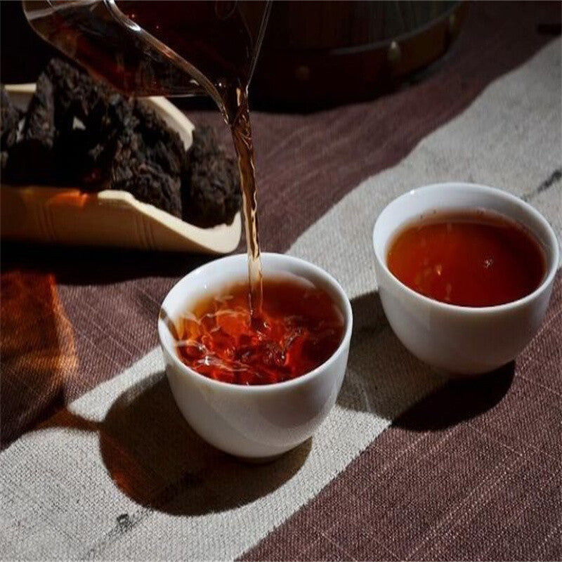 Chinese Black Tea Natural Pu-Erh Ripe Tea Palace Golden Bud Puerh Tea Cake 357g