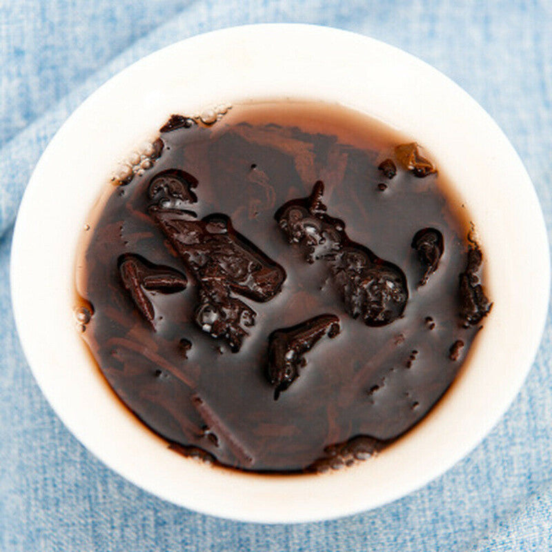 357g Aged Yunnan Puer Tea Glutinous Rice Aroma Cooked Pu'er Tea Pu-Erh Tea Cake