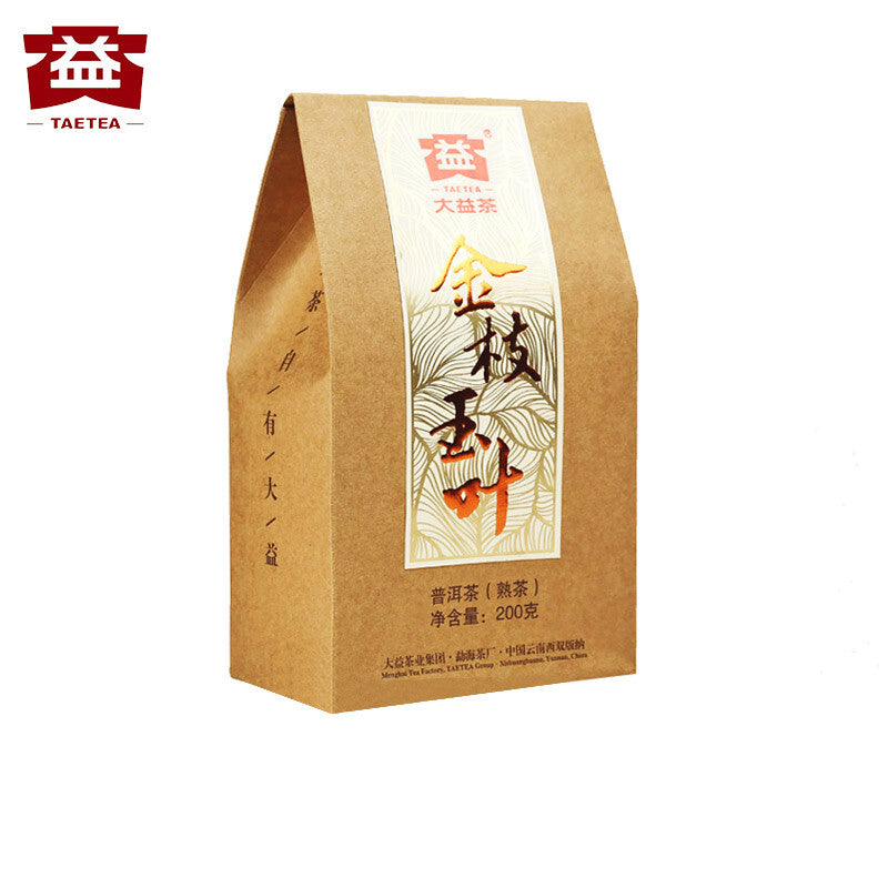 Jin Zhi Yu Ye * 2011 TAETEA Menghai Dayi Tea Loose Aged Puer Pu'er Ripe Tea 200g