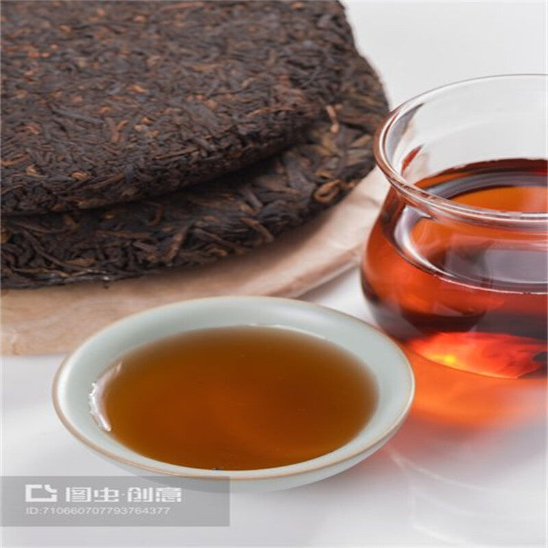 357g Ripe Puer Tea Yunnan Black Tea Tong Qing Hao Pu-erh Tea Cake Chinese Tea