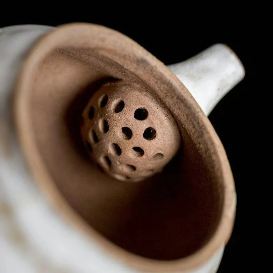 Ceramic Kyusu Teapot White Chinese Tea Pot for Tea Lovers