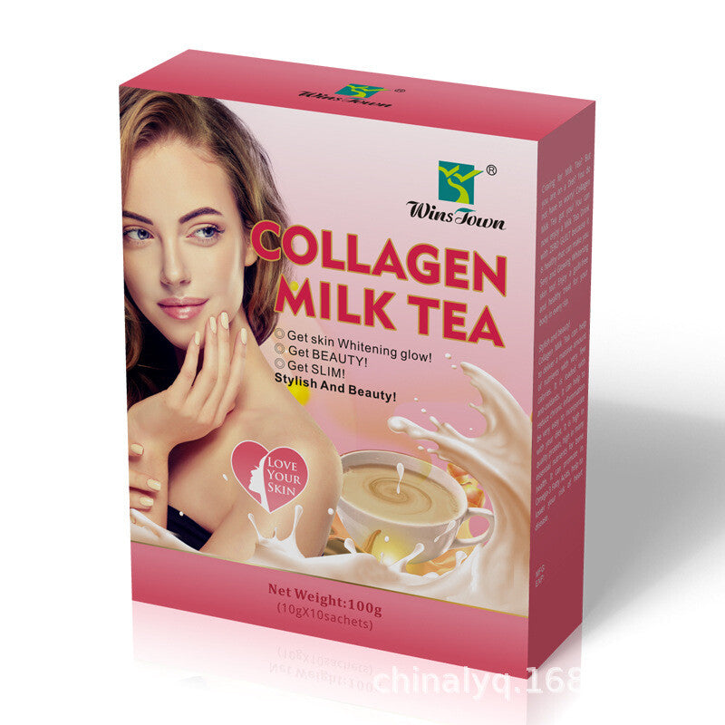COLLAGEN MILK TEA Shaking Milk Tea Natural Health Tea 10g x10bags