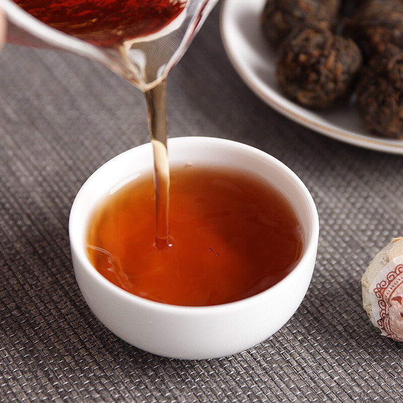 500g Yunnan Puer Tea Icelandic Ripe Tea Dragon Pearl Small Tuocha Large Tree Tea