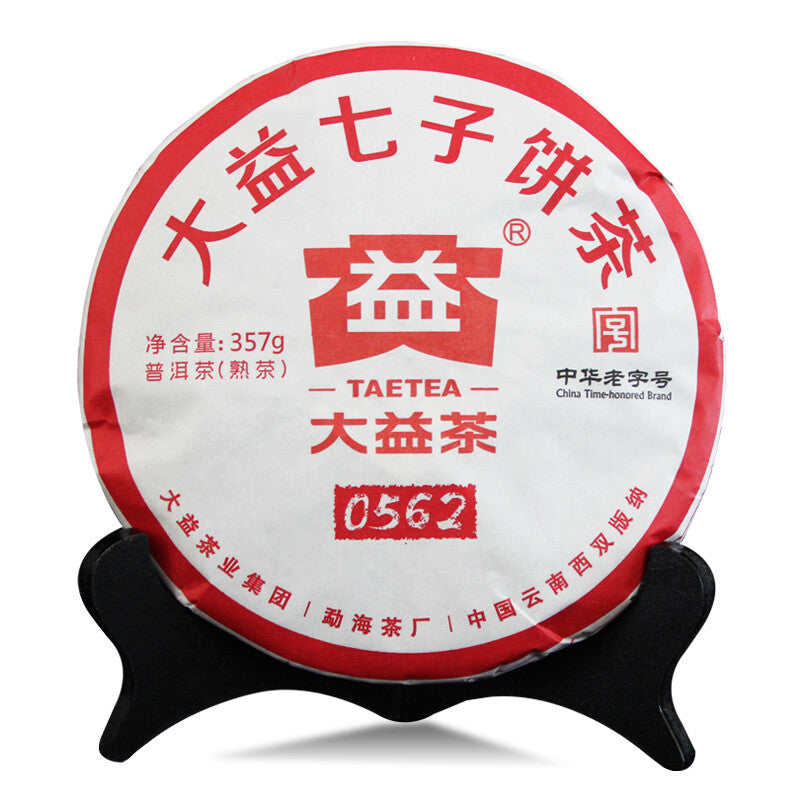 357g TAE TEA 0562 Yr Yunnan Menghai Tea Factory Dayi Puer Ripe Pu-erh Tea