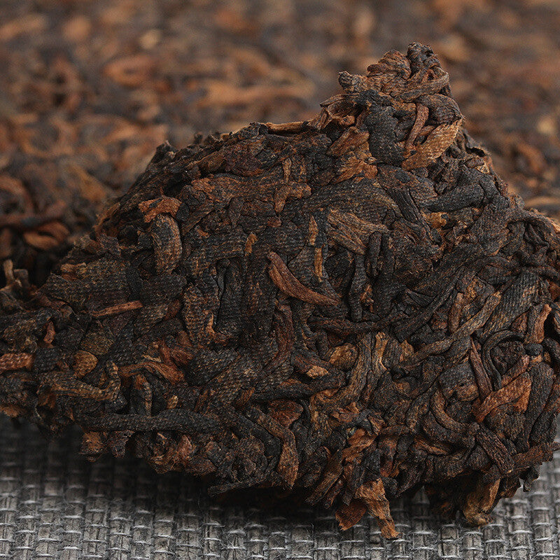 357g Yunnan Cooked Puerh Tea Cake Banzhang Age P-erh Ripe Tea Organic Pu'er Tea