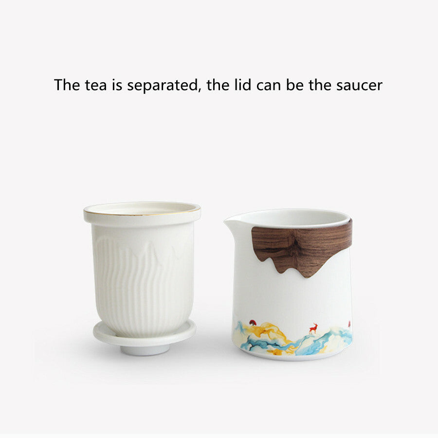 Chinese Travel Portable Ceramic Kung Fu Tea Cup Teapot Set Creative Puer Tea Set