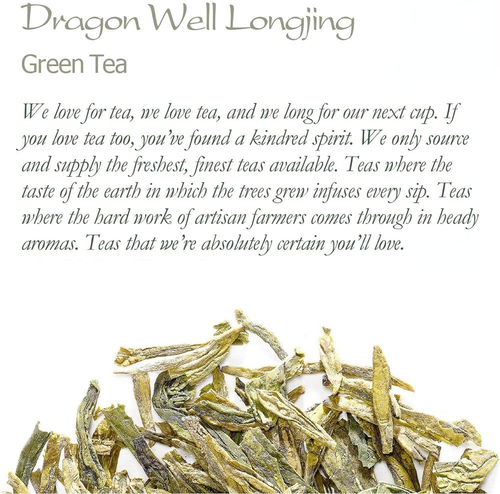 Dragon Well Green Tea - Longjing Loose Leaf Tea from China - Chinese Tea - 100g