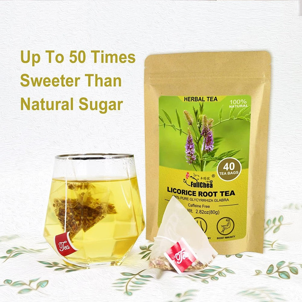2023 FullChea Licorice Root Tea Bags 40 Teabags 2g/bag Licorice Root Herbal Tea