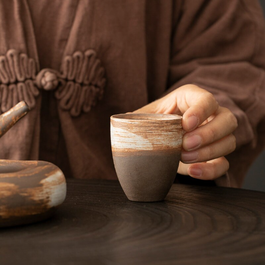 Ceramic Teacup Coarse Pottery Tea Cup Tea Drinkware 100ml