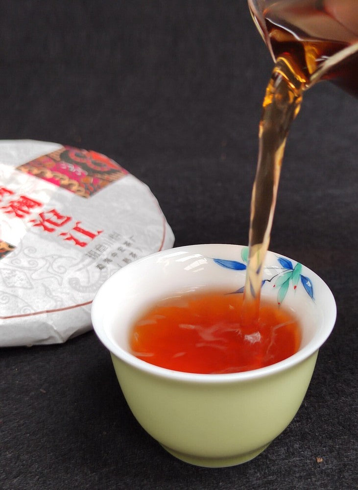 Organic Ripe Puer Tea Cake Fermented Puerh Tea Cake Natural Tea100g/3.52oz