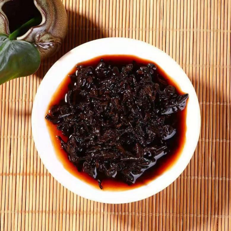 357g Yunnan Ripe Puerh Tea Cake Bulang Qizi Pu-erh Cooked Tea Chinese Pu'er Tea
